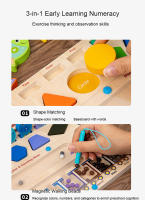 Juego De Puzzle Magnético De Colores Y Números Tablero De Laberinto De Madera Para Niños Montessori Desarrollo De Habilidades Motoras Finas - details 3