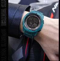 Reloj Deportivo SMAEL Para Hombres Multifuncional Con Alarma Pantalla De Silicona Azul Luz De Alarma Digital Reloj De Pulsera Joven - details 17