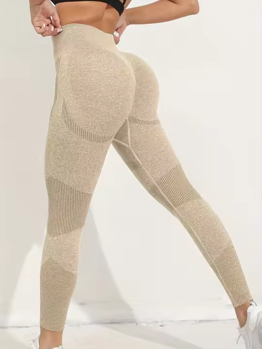 Leggings Para Mujer Levantador De Glúteos Gimnasio Yoga Pantalones Scrunch Elasticidad Cintura Material Nylon Sin Bolsillos - 1