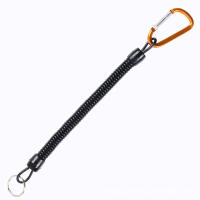 1PC Lanyard De Pesca Táctica Retráctil Con Resorte Elástico Portátil Para Camping Y Senderismo Cadena Antipérdida Para Teléfono Y Llaves Con Carabiner - details 14