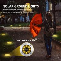 Luz Solar Jardin 8 LED 8 Pack de Tierra, Lampara Exterior IP65 Impermeable Blanco Cálido para Césped,Patio, Chimenea, Escalón - details 1