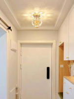Modern Chandelier De Cristal Puro K9 Pequeño Lámpara De Pared Para Dormitorio Luces Colgantes Para Pasillo Y Barra Decoración Noble - details 6
