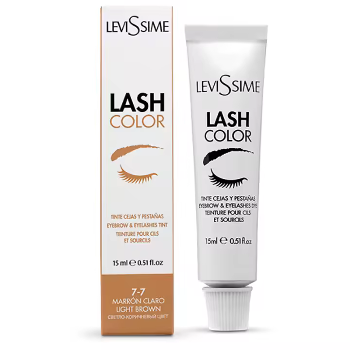 Levissime Lash Color 15mL 7-7 Light Brown Tinte Cejas y Pestañas Marrón Claro - Coloración Especial para Cejas y Pestañas - 1