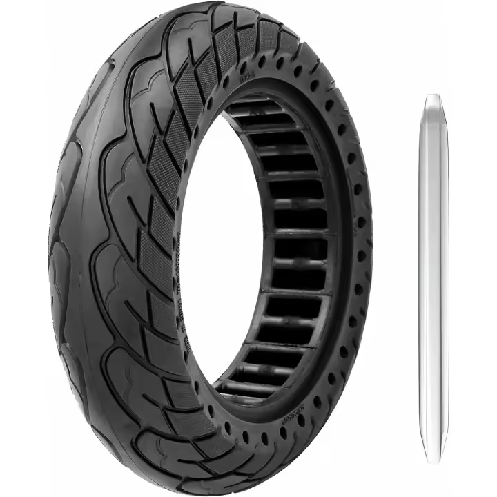 FGNS.Rueda Maciza para Patinete Eléctrico 8.5Pulgadas,Neumáticos de 8.5*2.0 Alta Elasticidad,Rueda de Repuesto Antipinchazos delantero/trasero Compatible con Xiaomi M365,1S,Pro 2,Cecotec Serie A，completo con una herramienta de montaje para montar - 1