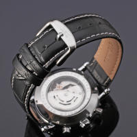 Reloj Mecánico Automático JARAGAR 348 Para Hombre Con Correa De Cuero Lujo Resistente Al Agua Casual Business Reloj Hombre - details 14