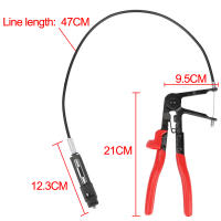 Alicate De Compresor Flexible Para Reparaciones De Coche Herramienta De Retiro De Tornillos De Tubo Largo De Acero Carbono - details 0