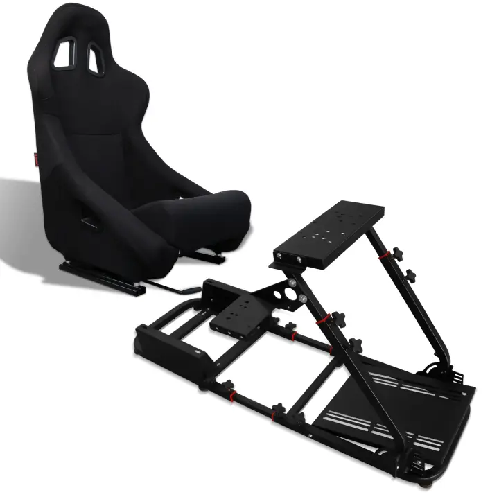 MODAUTO Cockpit SimRacing Gaming, Soporte de Simulacion, Plegable con Asiento Deportivo Backets o Semibaquets - 1