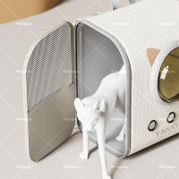 Mochila portátil y transpirable para gatos y perros pequeños, con protector solar, para llevar al viaje - details 4