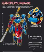 Bloques De Construcción Mecha Manned Sluban Robot Dual Form Joints Móvil Figura Modelo Juguetes Educativos Para Niños Regalo - details 14