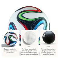 Balón De Fútbol PU Para Hombres Y Mujeres Tamaño 5 Competición 2014 Deportes Al Aire Libre Entrenamiento Resistente Al Desgaste Y Antideslizante Impermeable Para Estudiantes Y Jóvenes - details 1