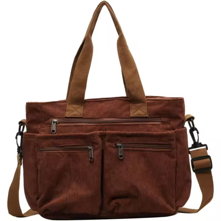 Bolso de Hombre de Pana para Mujer, Bolso Cruzado PARA EL Trabajo, Oficina, Viajes, Escuela - 1