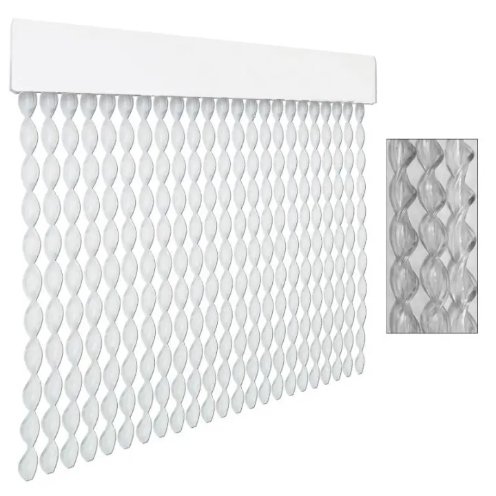 Cortina puerta cordon espiral tambre 90 x 210 cristal 20201d - 1