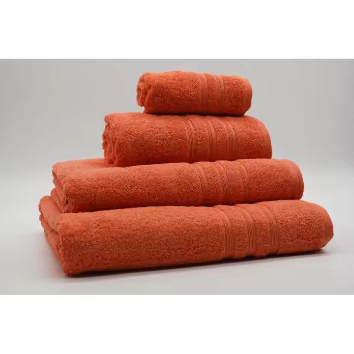 Toalla 100% Algodón de Rizo Americano 500 Gr/m2 Naranja Vidal Home (Medidas: 30x50cm, 50x100cm, 70x140cm, 100x150cm) - 1