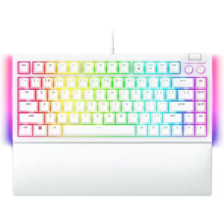 Razer  White  BlackWidow V4 75%  Gaming keyboard  US  Wired  Mechanical Switches - 1