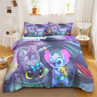 Juego De Sábanas Lilo Y Stitch 3pcs 100% Poliéster Sin Relleno Para Niños Y Niñas Diseño De Stitch Cama De Poliéster - details 31