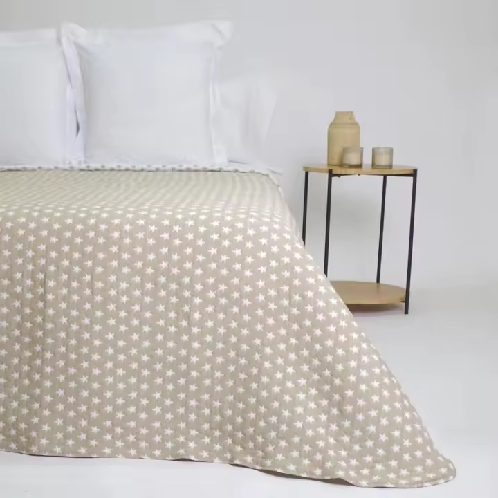 10XDIEZ Colcha jrd 1542 beig - Decorativas y acoges para dormitorio - 1