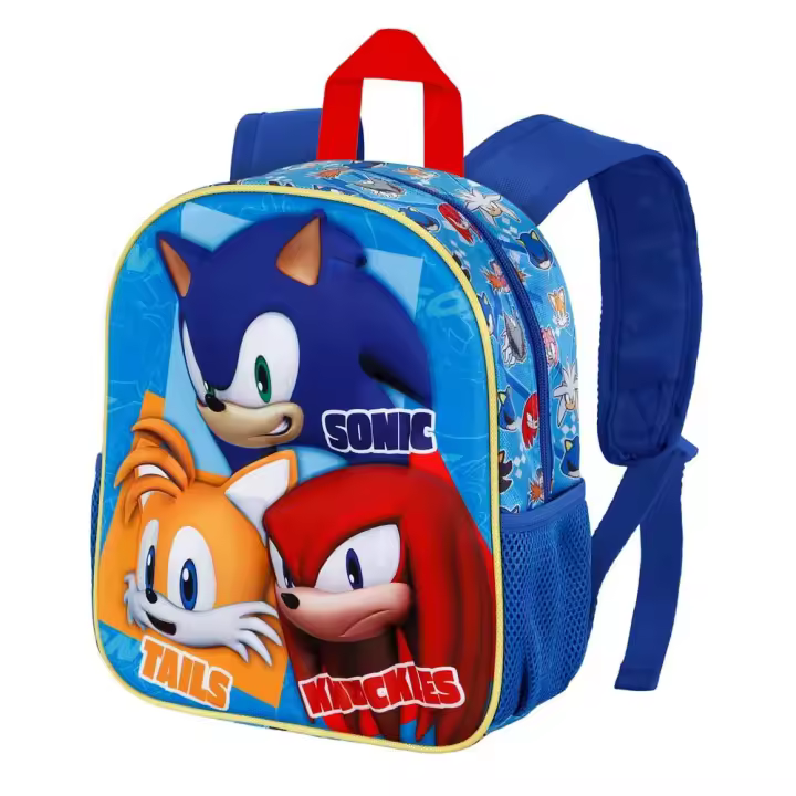 Mochila 3D Trio Sonic the Hedgehog 31cm Producto Oficial Especial Regalos Para Todos - 1