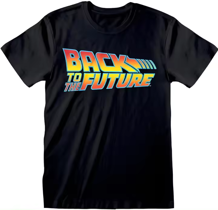 Camiseta Hombre Regreso Al Futuro Logo Negro - 1