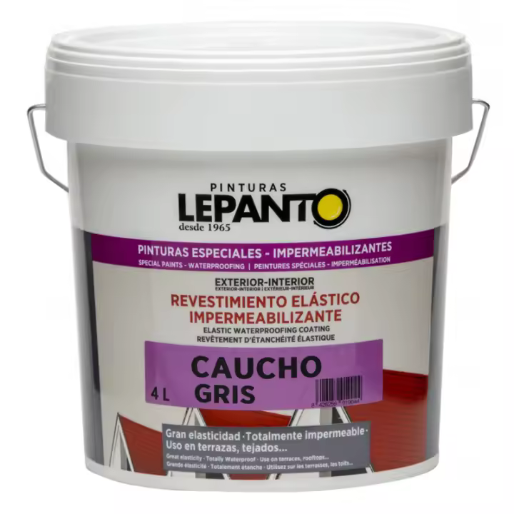 Revestimiento elástico impermeabilizante. CAUCHO LEPANTO. 14L - 1