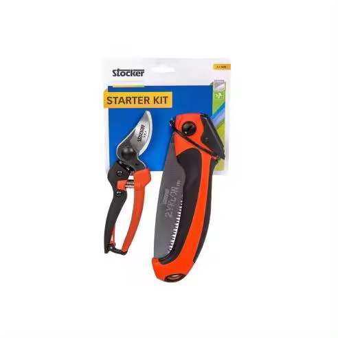 STOCKER Starter Kit de Poda: Tijera de Jardín y Serrucho 18 cm - STOCKER - 79003 Tijera de jardin / serrucho Complementos para Cocina y Barbacoas Tijeras Jardin - 1