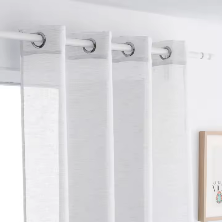 Visillo Noelia blanco de la marca Antilo. Elegante y Sencillo - Ollaos para Fácil Colocación - 1