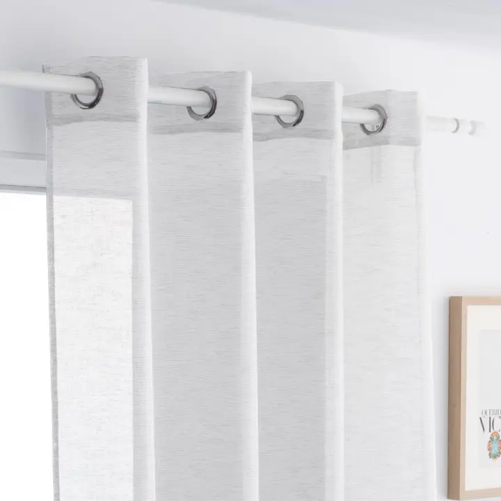 Visillo Noelia blanco de la marca Antilo. Elegante y Sencillo - Ollaos para Fácil Colocación - 1