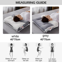 Almohada de Memoria Ortopédica de Algodón Rebote Lento Forma Ergonómica Relaja el Cuello - details 0