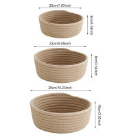 Cesta De Almacenamiento De Ropa De Niños Con Cordones Organizador De Escritorio Para Juguetes Y Cosméticos Hecha a Mano De Algodón Ecológica - details 0