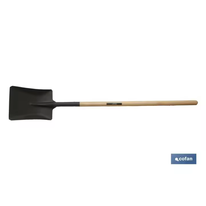 Cofan - Pala Cuadrada Sin Puño de Acero - Medidas 335x245x1400mm - Herramientas de Jardinería - 1