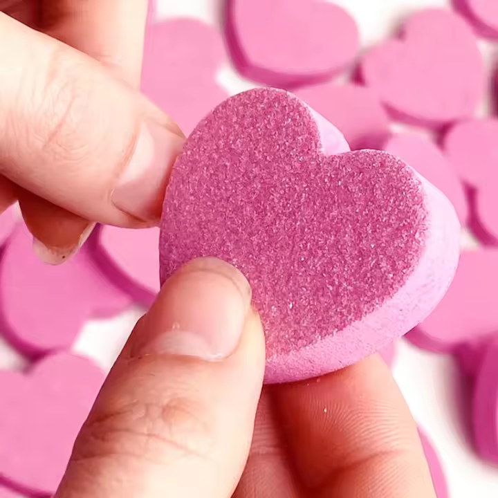 10 Pcs Miniheart Forma De Archivo De Uñas, Esponja Polímero De Uso Doble Para Mujeres Y Niñas Herramientas De Arte De Uñas - 1