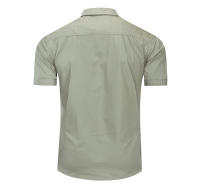 Camisa Militar Para Hombre Fredd Marshall 100% Algodón Manga Corta Estilo Casual Con Bolsillos Traje De Trabajo Camisa Sólida - details 7