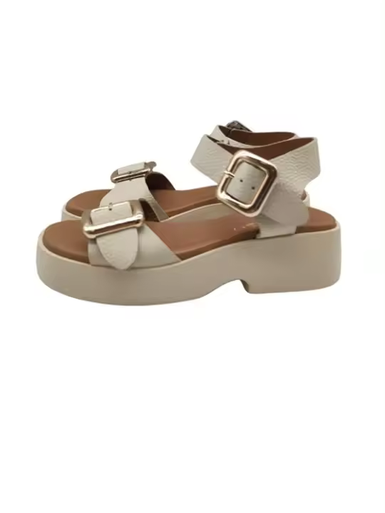 Vosso Moda Sandalia Beige Con Plataforma - Vosso Moda - 1