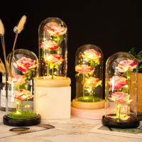 Rosa Artificial Galaxia LED Batería Iluminación Nocturna Decoración Para Bodas Regalo Creativo De San Valentín Para Madre - details 2