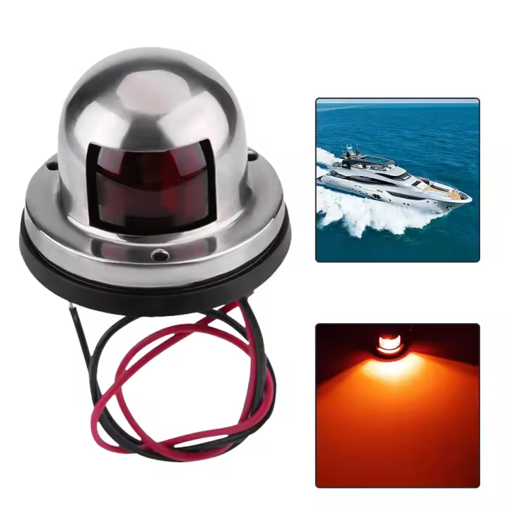 Luz De Señalización Marítima Para Yate 12V Impermeable De Acero Inoxidable LED Navegación Luces De Sailing Lámpara Pack De 1/2 - 1
