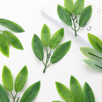 50Pcs Hojas De Seda 4Leaf Plantas Falsas Para Bodas Fiesta Navidad Decoración De Hogar Cumpleaños Fotografía Props Artesanías - details 5