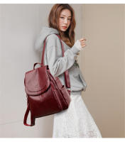 Mochila blanca de cuero para mujer, morral escolar de gran capacidad para viaje - details 11