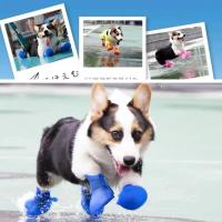 4Pcs Botas De Goma Impermeables Para Perros Y Gatos Antideslizantes Protección Para Pies De Animales De Compaña Adecuadas Para Actividades Al Aire Libre - details 6