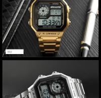 Reloj Deportivo Digital Skmei De Lujo Con Correa De Acero Inoxidable Resistente Al Agua 5Bar Luz Trasera Alarma Y Cuento Regreso Para Hombre - details 14