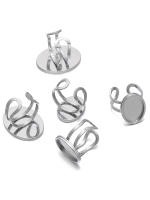 5 Piezas De Acero Inoxidable 18/25mm Encaje De Anillo Oval Base Vacía Para Fabricación De Joyas Accesorios De Findings DIY - details 3