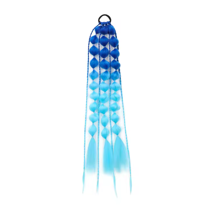 Extension De Cabello Sintético Cola De Caballo Colorida Tren De Burbujas Larga Tren De Luces Cola De Caballo Para Mujeres Fibra De Alta Temperatura Recta Pieza Única - 1