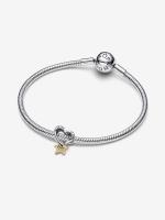 Pandora - Charm de Estrella de la suerte y Corazón-Plata de Lei, Baño de Oro de 14K - details 2