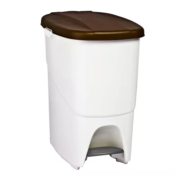 Denox Pedalbin Ecológico 25 Litros con Separador de Compartimentos y Enganches Laterales para Reciclaje de Residuos - 1