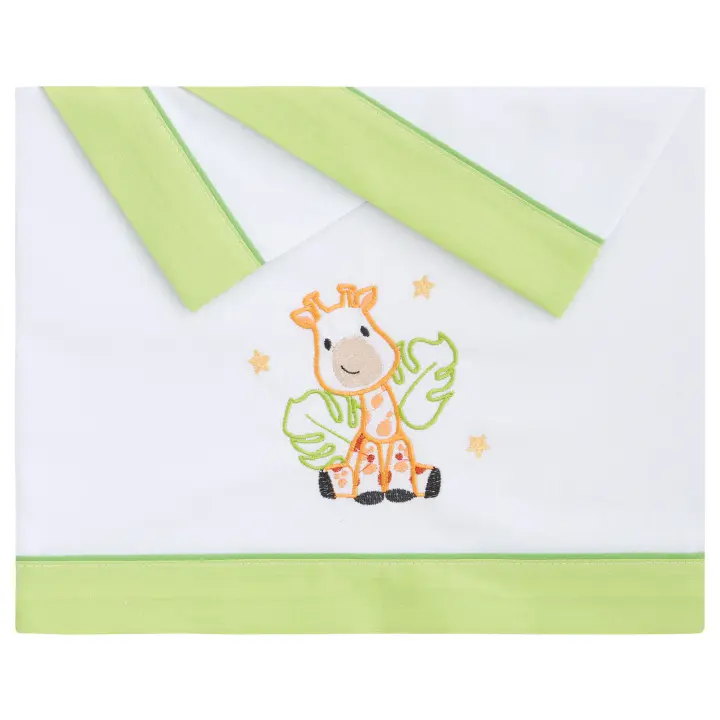 Pekebaby Juego De Sábanas para Cuna 60 X 120 Cm, Bebe Primavera, Verano y Otoño Tipo 100% Algodón Extrasuave Fafricado en España - Mibebestore(bajera+encimera+funda Almohada) - Jungle - 1