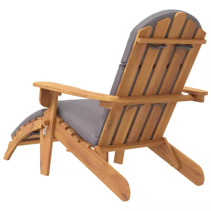 vidaXL Silla de jardín Adirondack con reposapiés madera maciza acacia - 1