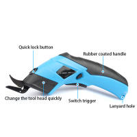 Tijeras Eléctricas Sin Cable Para Costura Aideepen Recargables Por USB Para Cortar Algodón Tela Cuero Y Otros Material - details 1