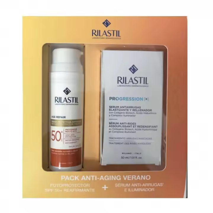 Rilastil Progresión Sérum 30 ml + Rilastil Sun System Spf50+ Age Repair Crema 40 ml Pack - 1