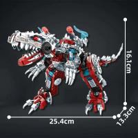 Bloques De Construcción 2en1 Dino Indominus Rex Jurrásico Modelo Mecánico Educativo Para Niños Set De Bloques Pequeños Compatible Con Lego - details 5