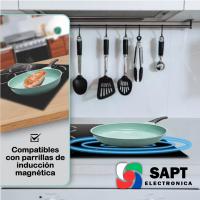 SAPT Sartén Antiadherente – Revestimiento Resistente a Arañazos – Mango de Baquelita Ergonómico – Distribución Uniforme del Calor – Apta para Gas, Inducción y Vitrocerámica – Fácil de Limpiar – Ideal para Cocinar Saludable - details 0