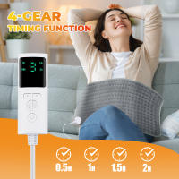 Almohadilla De Calor Eléctrico Para El Cuello Y Hombros Almohadilla De Compresión Caliente Para Alivio Del Dolor Lumbar Y Piernas Edredón De Terapia Física Para Invierno Tamaño Grande Material De Algodón Y ABS - details 4