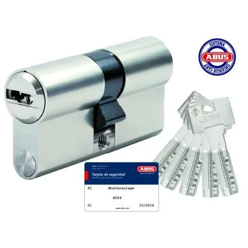 Cilindro de seguridad ABUS modular niquel doble embrague 30/40 - 1